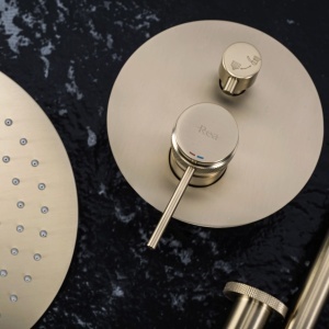 Set de dus incastrat Rea Lungo Grip Gold Brush + BOX - Img 2