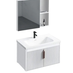 Set mobilier de baie cu lavoar Astor 60cm White - Img 5
