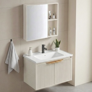 Set mobilier de baie cu lavoar Mario 60cm Beige