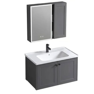 Set mobilier de baie cu lavoar Monti 60cm Grey