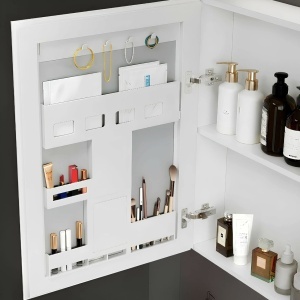 Set mobilier de baie cu lavoar Monti 60cm White - Img 6