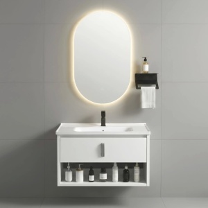 Set mobilier de baie cu lavoar Toledo 60cm White