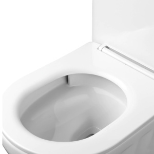 Set: Vas de toaletă suspendat + Lavoar pe blat Rea Duo White - Img 5