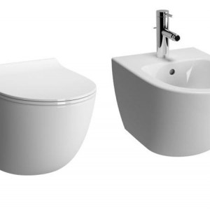 Set vas wc Vera fără bordură + bideu + bateria - Img 1