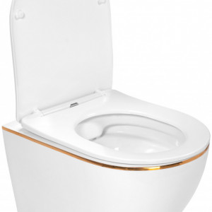 Vas WC Carlo white Mini Flat Gold Edge - Img 3