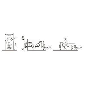 WC suspendat gri închis SOFT CLOSE PREMIUM SLIM 37x49x37 cm - Img 2