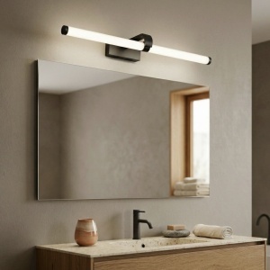 Aplică LED baie 60 cm negru Deppo APP1888 iluminare modernă oglindă