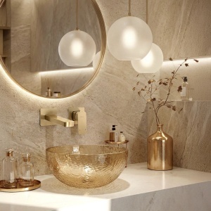 Arlo Brush Gold baterie pentru lavoar - Img 2