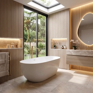 Baterie de podea Rea Venti Brush Gold - Img 3