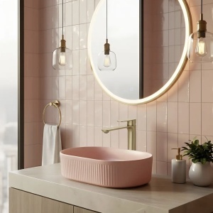 Baterie pentru baie Rea Drop Brush Gold High - Img 3