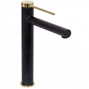 Baterie pentru lavoar Rea Grip Black Gold inalt - Img 2
