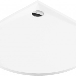 Cadă de duș semicirculară din acril, 90 cm - Img 1