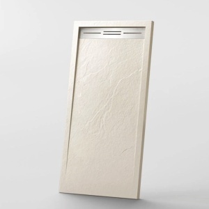 Cadita de dus, compozit mineral, dimensiuni 90-100x120-160 cm, inaltime 2.8 cm, decupabila, Crem, Gonzalo - Img 2