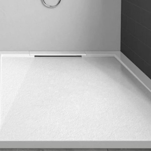 Cadita de dus compozit mineral, dimensiuni 90x120 cm, inaltime 2.5 cm, scugere ascunsa, decupabila, Alb, Antonio - Img 4