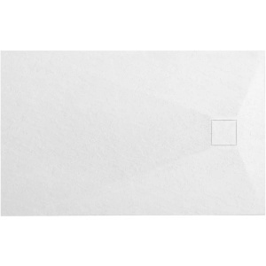 Cadita de dus dreptunghiulara slim Magnum White 100 x 80 cm alba - Img 2