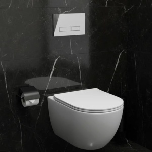 Cadru WC încastrat Rea cu buton HD Chrome - Img 3