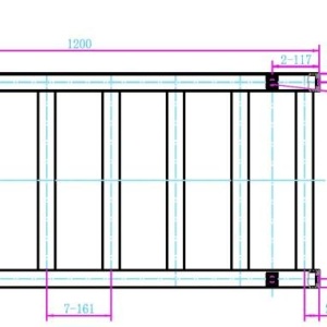 Calorifer portprosop CUBE CHROME 1200x500mm - crom - Img 2