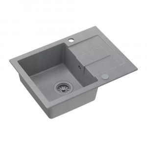 Chiuveta compozit incastrata Quadron Pop Christian 116 gri piatra 60x45 cm