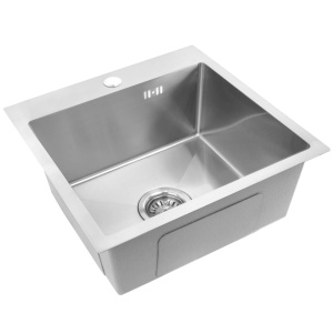 Chiuveta de bucatarie LEO, Model Modern 400x450mm, Culoare Brush Nickel - Img 3