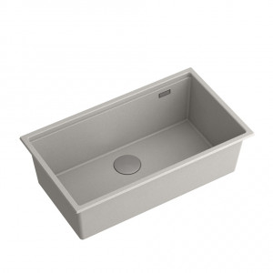 CLARK 840 Chiuvetă sub suprafață cu 1 vas + economisește spațiu sifon / beton - Img 1