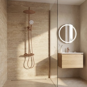Coloana de dus cu termostat Drop Brush Copper - Img 2