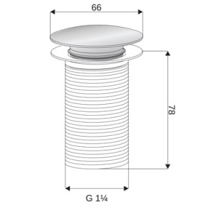 Dop universal pentru lavoar click-clack auriu mat - Img 2