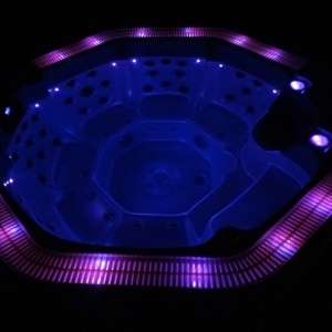 JACUZZI DE GRĂDINĂ 107 CARCASĂ ALB PERLAT ANTRACIT 220x220 CM - Img 8