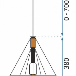 Lampa de tavan, geometrica, suspendata, stil mansarda, franghie APP679-1CP - Img 5