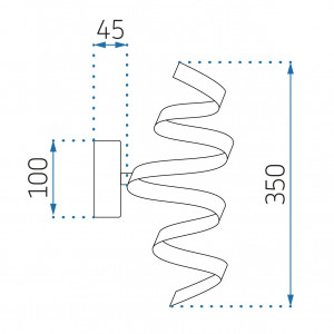 LAMPA LED SPRING APP826-W BLACK MATT - Img 5