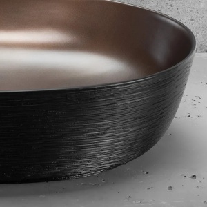 Lavoar ceramic pentru blat CLEO 61 Copper Bush / Black - REA - Img 3