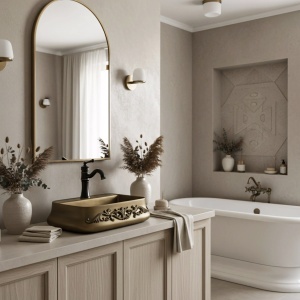 Lavoar pe blat Castel – design clasic decorativ și finisaj elegant | Deppo - Img 7
