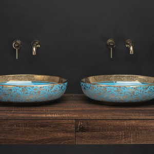 Lavoar pe blat Rea Margot Gold/Blue - Img 7