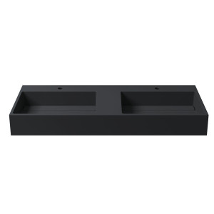Lavoar pentru blat dublu negru CASPIO 120 cm - Img 2