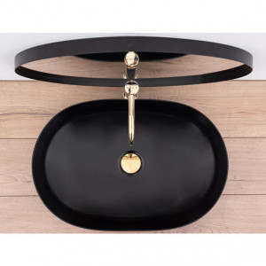 Lavoar pentru blat Rea Cleo Black Mat - Img 4