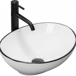 Lavoar pentru blat Rea Sofia Negru Black Edge - Img 2