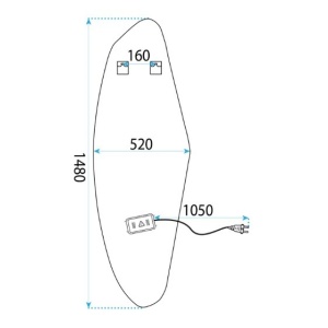 OGLINDĂ LED 150X52CM YH-3358 - Img 4