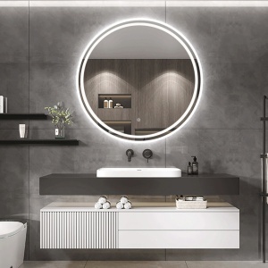 Oglindă LED Bas cu iluminare ambient – pentru baie modernă (50–90 cm) | Deppo - Img 6