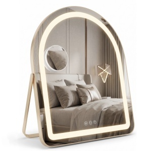 Oglindă LED GLAM L.Gold 40x45cm - Img 2