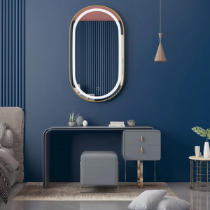 Oglindă LED OLL 60x90 cm Brush Gold - Img 4