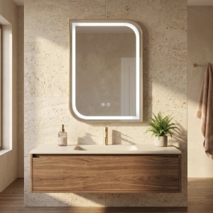 Oglindă LED ZONE 80X60 GOLD BRUSH