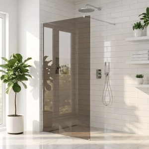 Paravan de dus Rea Flexi Brown / Chrome - Img 3