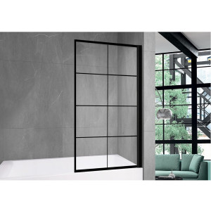 Paravan pentru cadă negru MONTE CARLO 80x140 cm