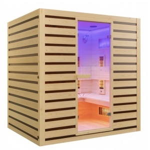 SAUNĂ DE INTERIOR INFRARED TROMSO4 – 180×150 cm – 4–5 PERSOANE – 230V - Img 6