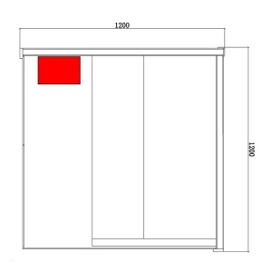 Sauna finlandeza cu temperatura inalta si soba Harvia 3.5kW pentru 1-2 persoane Lark 120 x 120 cm - Img 22