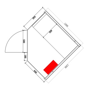 Saună finlandeză OSLO2 120×120 cm cu sobă HARVIA 3.5 kW – 1-2 persoane, saună uscată tradițională, Hemlock | Deppo - Img 19