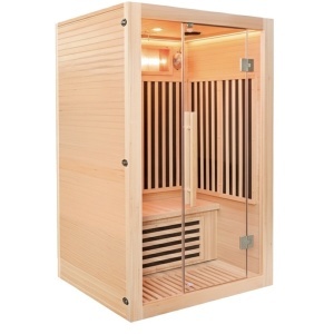 Saună Infraroșu Premium 120x105 cm pentru 2-3 Persoane cu Bluetooth și Cromoterapie | Deppo - Img 2