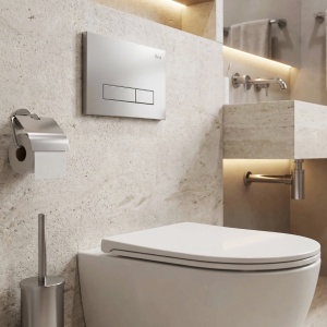 Set Cadru Îngropat Slim 024N pentru WC cu Buton HD Satin - Img 4