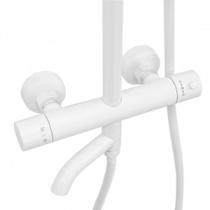 Set de dus cu termostat Lungo White Matt - Img 4
