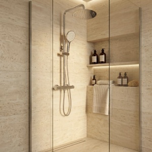 Set de duș fără pipă cu termostat Rea Lungo Chrome - Img 6