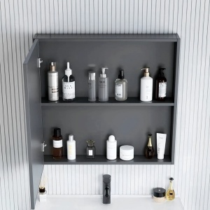 Set mobilier de baie cu lavoar Denver 60cm Grey - Img 5